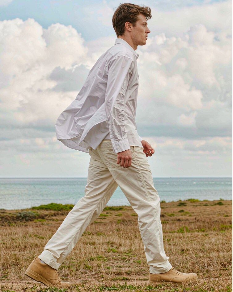 Cargo Pant in Khaki worn by a model