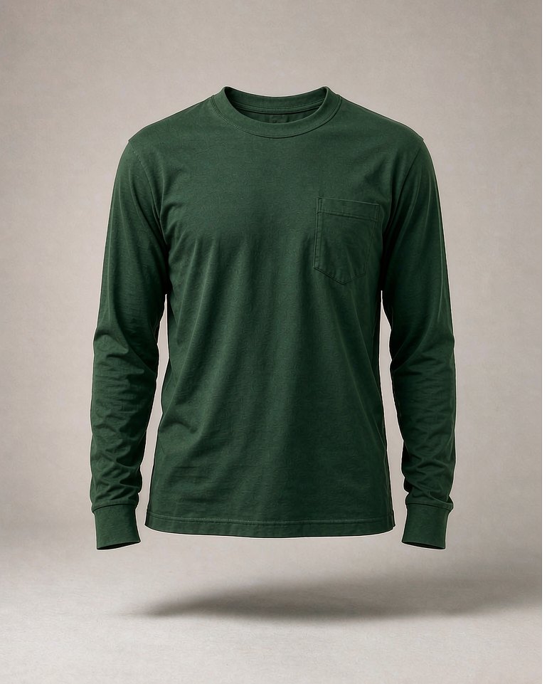 Pocket Longsleeve in Forest Green
