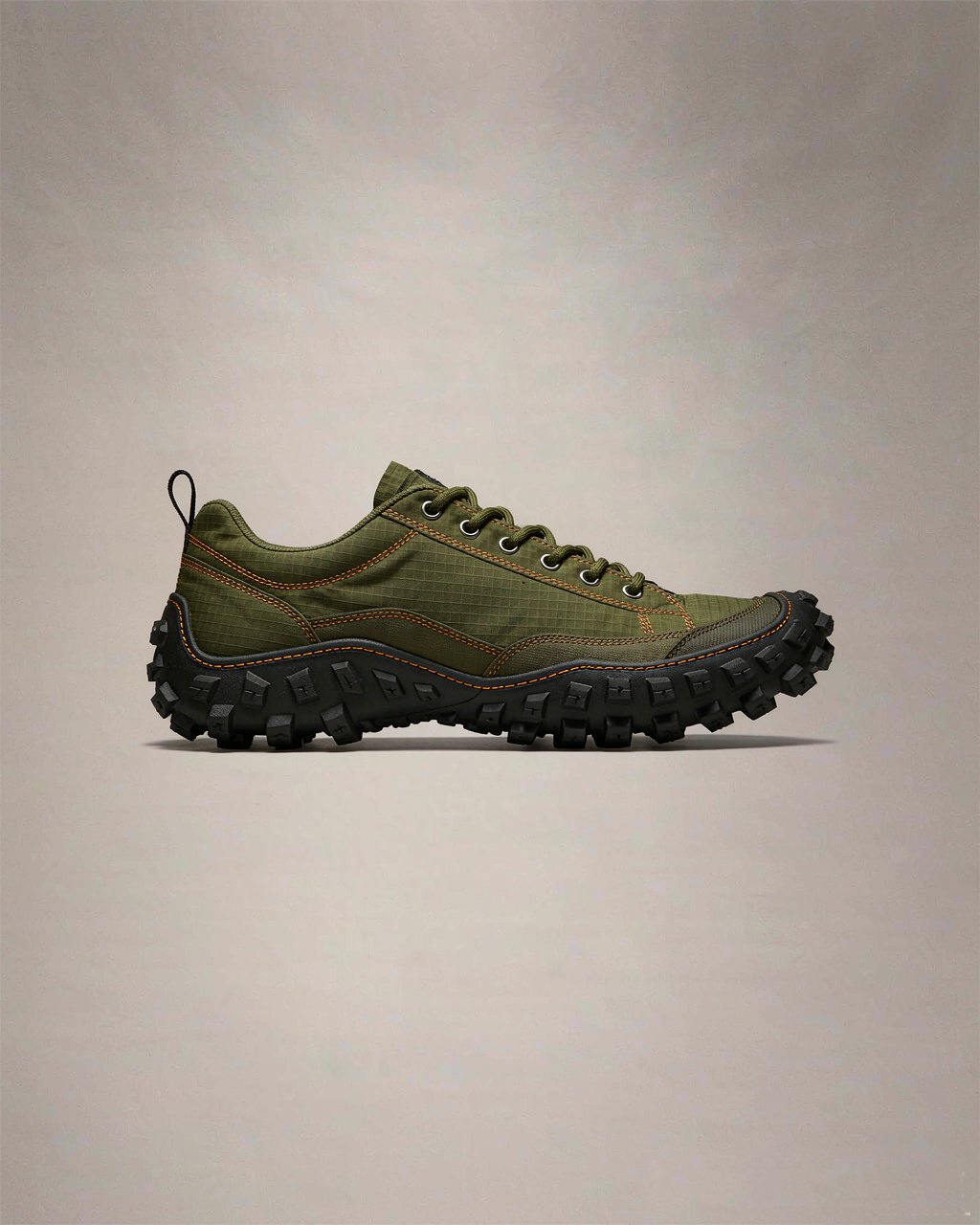 Trail Sneaker in Olive Nylon